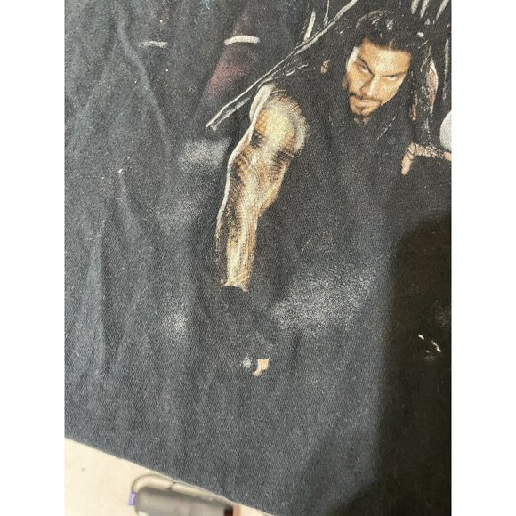 Vintage WWF Raw 90s Wrestling Black Front Print T-Shirt LARGE - Picture 5 of 11